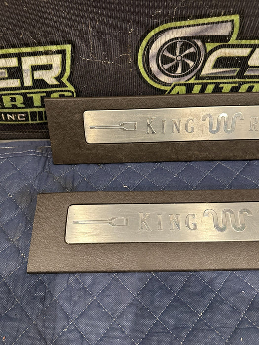 2017-2019 FORD F250 F350 F450 FRONT REAR KING RANCH BROWN KICK PLATES OEM *WEAR*