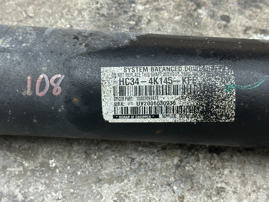 2017 2018 2019 2020 2021 2022 FORD F450 DIESEL REAR DRIVE SHAFT HC34-4K145-KFE