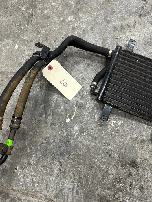 2012 AUDI R8 OEM FRONT POWER STEERING OIL COOLER RADIATOR W/ PIPE LINES HOSES