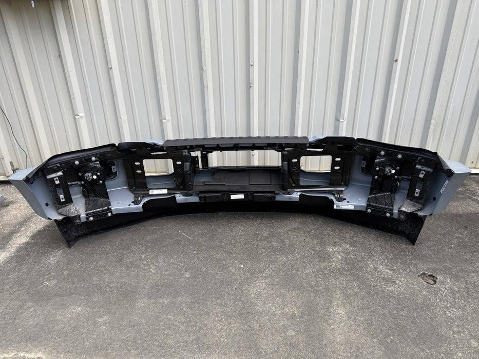 2023 2024 2025 FORD F450 PLATINUM FRONT BUMPER ASSEMBLY GLACIER GREY OEM