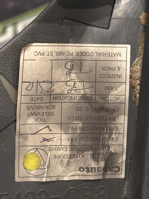 2015 JAGUAR F TYPE R LEFT DRIVER CENTER CONSOLE TRIM EX53 45423 CB8 OEM