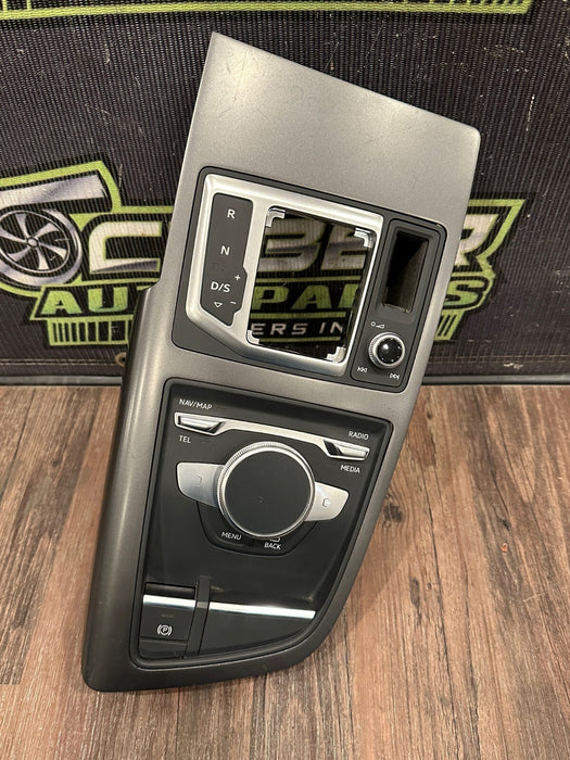 2017-18 AUDI R8 V10 CENTER CONSOLE TOUCH PAD CONTROL BEZEL TRIM OEM *SCUFFS/READ