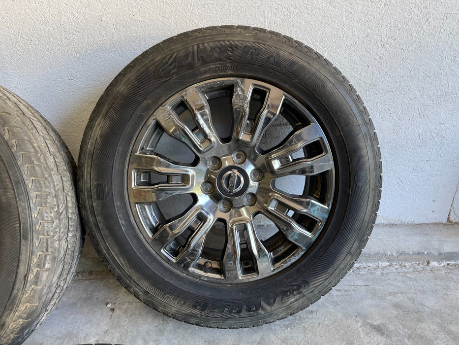 2016-2019 NISSAN TITAN XD PLATNIUM RESERVE WHEELS RIMS TIRES 20X7.5 OEM (3)