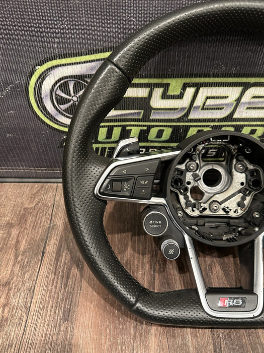 2021 AUDI R8 LEATHER STEERING WHEEL W PADDLE SHIFTERS OEM *COSTMETIC FLAWS/READ*