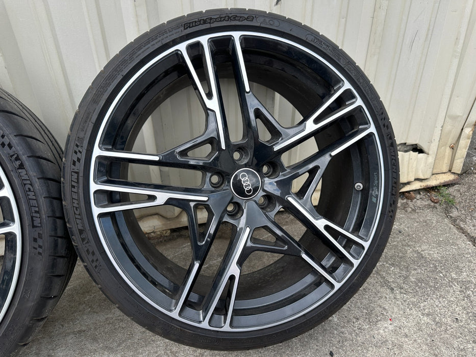2021 AUDI R8 PERFORMANCE AWD FRONT WHEELS RIMS TIRES OEM GENEUINE 20X8.5