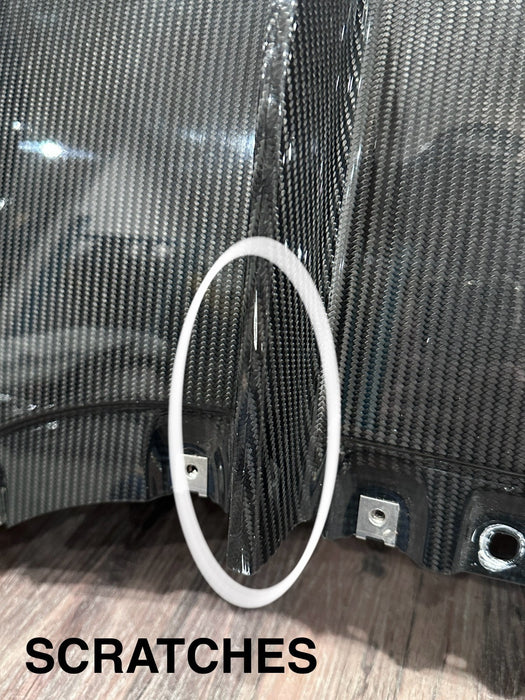 17-18 AUDI R8 CARBON FIBER REAR BUMPER DIFFUSER OEM *DAMAGE/READ* 4S0 807 521 D