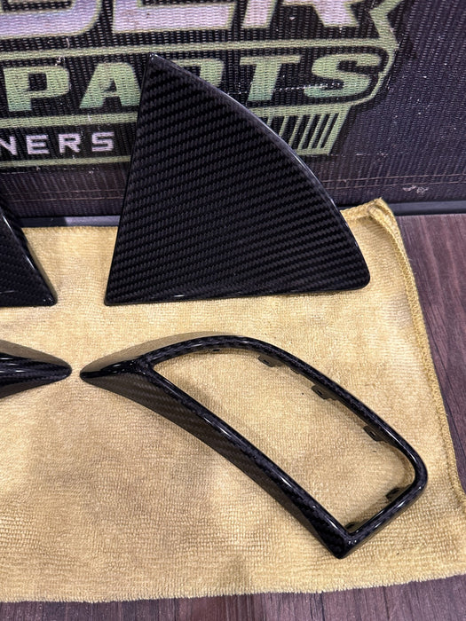 2017-18 AUDI R8 FRONT LEFT RIGHT DOOR PANEL CARBON FIBER TRIMS OEM