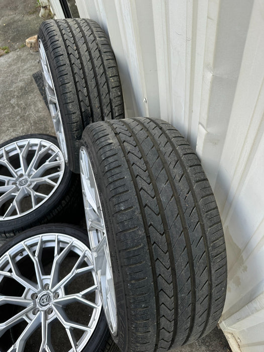 5x108 GWG Wheels 20x10.5 REARS 20x9 FRONTS FORD JAGUAR NEW NITTO TIRES