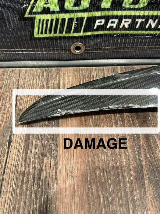 2017 2018 AUDI R8 PLUS PASSENGER RIGHT CARBON FIBER SPOILER TRIM OEM *READ DESC*