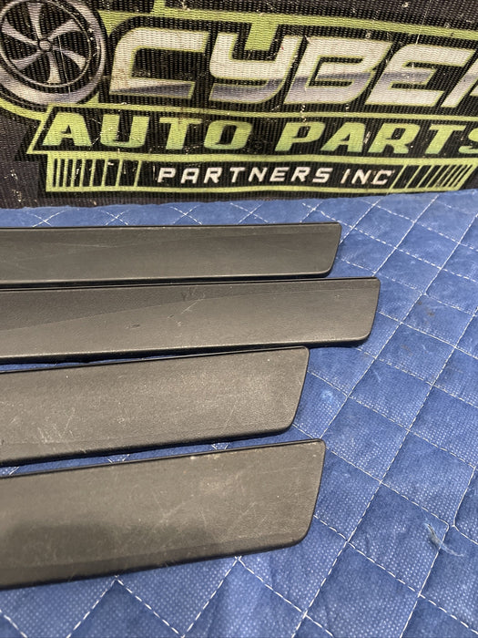 2014 TOYOTA PRIUS V FRONT REAR LEFT RIGHT SCUFFS PLATE SET OEM ~MINOR SCRATCHES~