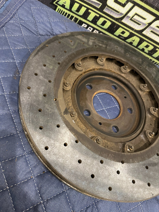 2014 AUDI R8 REAR RIGHT PASSENGER CARBON CERAMIC BRAKE ROTOR OEM 420 615 602 F