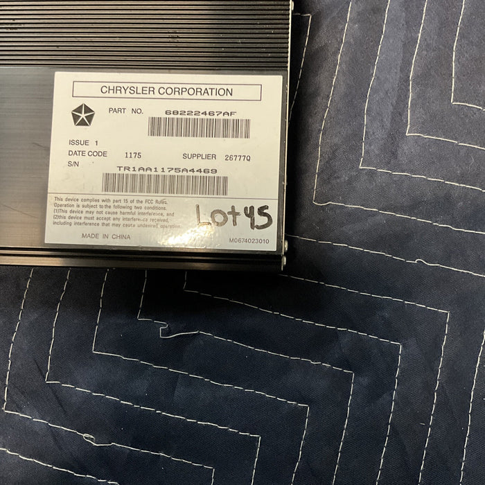 2016 Dodge Challenger Scatpack Sound System Amplifier 60222467AF