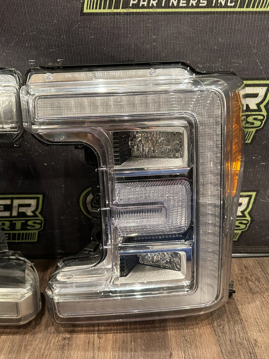 2017-2019 FORD F250 F350 F450 LEFT RIGHT LED HEADLIGHT PAIR OEM