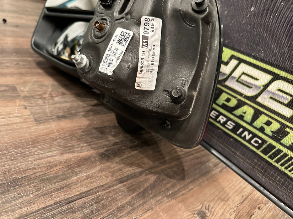 2023-2024 FORD F350 LEFT DRIVER CHROME CAP TOW MIRROR W CAMERA OEM