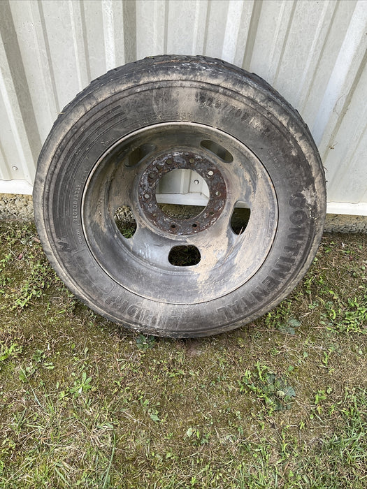 FORD F450 STEEL SPARE WHEEL TIRE RIM 10X225 19.5" 225/70R19.5 ~TIRE DAMAGE~