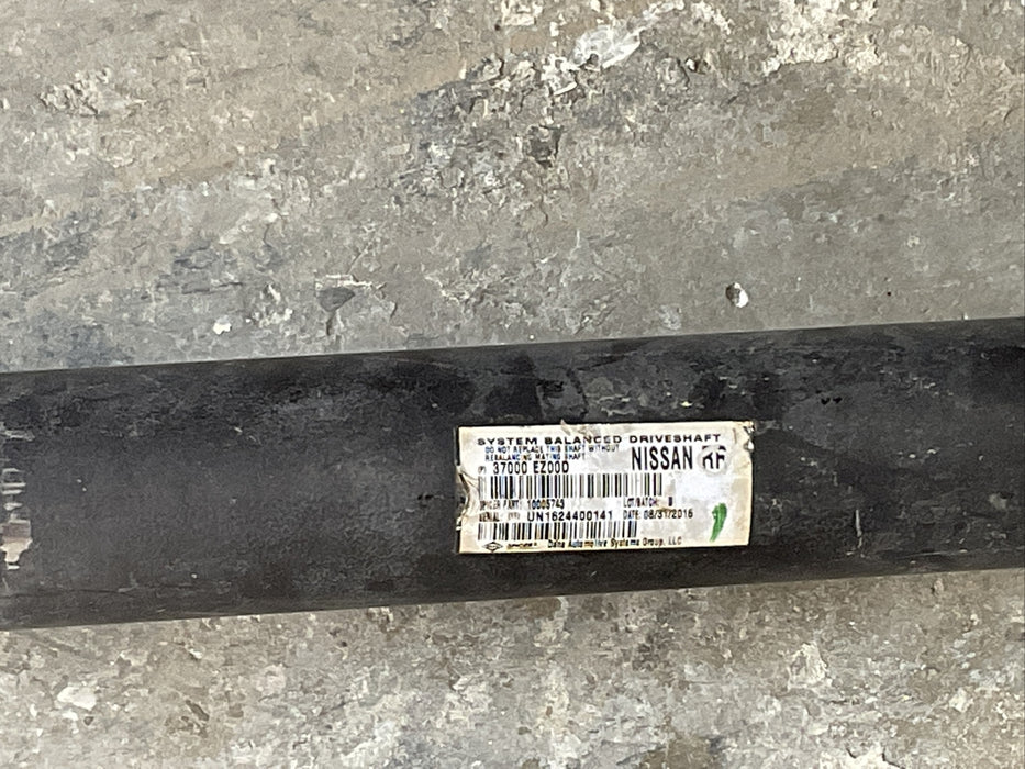 2016-2018 NISSAN TITAN XD 4X2 2WD DIESEL REAR DRIVE SHAFT 37000-EZ00D