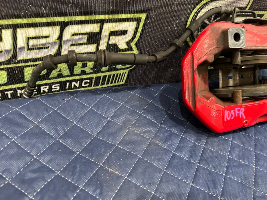 2021 AUDI R8 FRONT RIGHT CARBON CERAMIC BRAKE CALIPER RED OEM 4S0615106