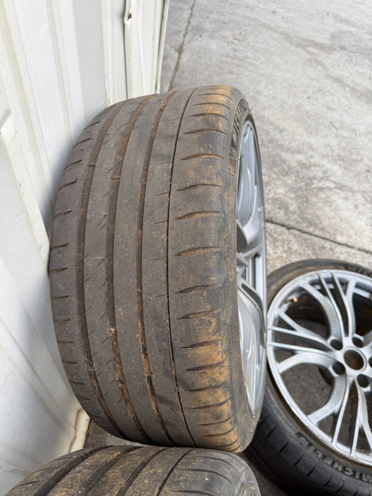 2014 AUDI R8 V10 PLUS OEM FACTORY WHEELS RIMS TIRES 8.5X19 11X19 420601025AS