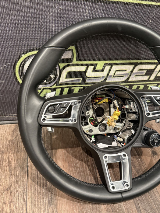 2014 PORSCHE 911 TURBO S 991.1 TO 991.2 CONVERSION BLACK STEERING WHEEL OEM