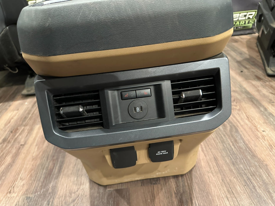 2023 2024 FORD F250 F350 F450 LARIAT FRONT SEATS CENTER CONSOLE ~MINOR BURN WEAR