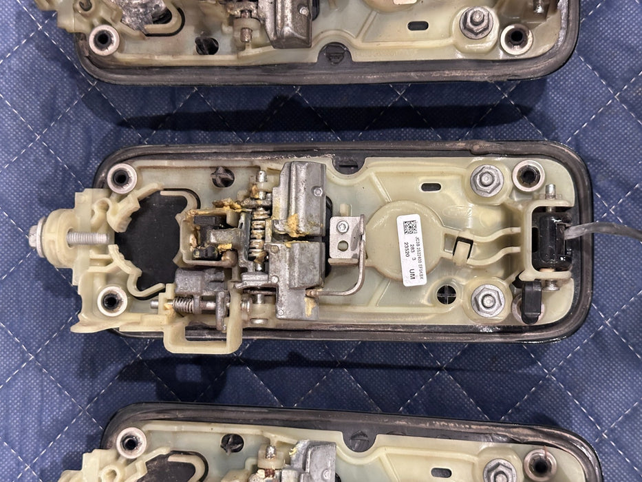 2017 2019 FORD F250 F350 F450 FRONT REAR SET DOOR HANDLE OEM AGATE BLACK (UM)