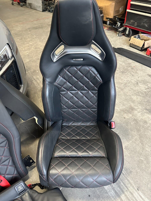 2015 MERCEDES C63S AMG EDITION 1 SEDAN W205 REAR SEATS DIAMOND STITCH OEM