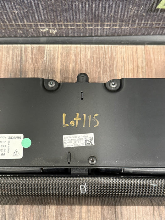 2014 PORSCHE 911 TURBO S 991 FRONT RIGHT DASH CARBON FIBER DUAL CUP HOLDER OEM