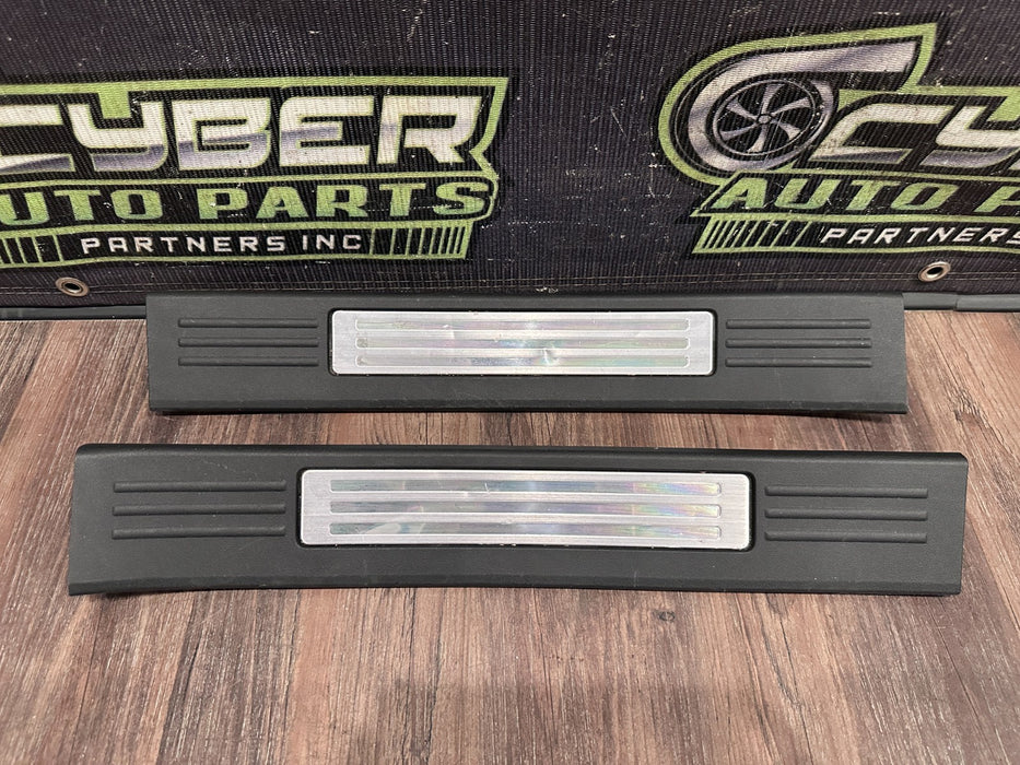 2017 NISSAN TITAN XD RESERVE FRONT REAR DOOR SILL KICK PLATE SET OEM *WEAR/READ*
