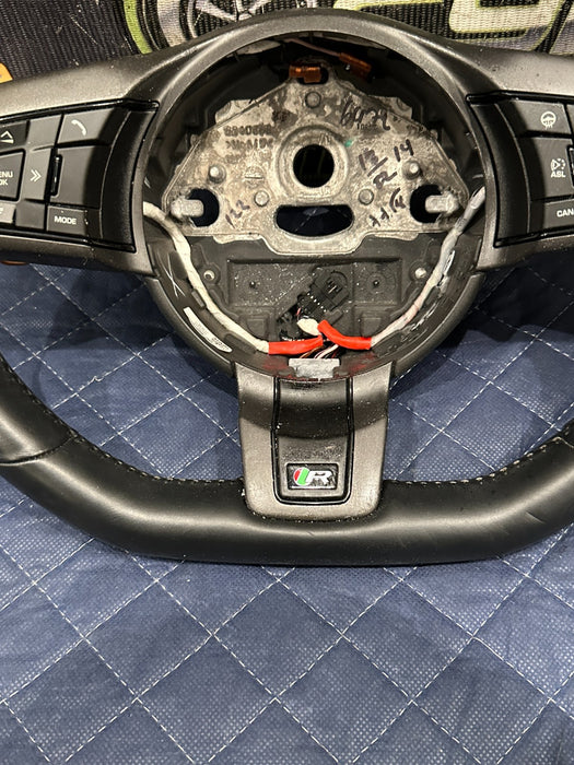 2015-2020 JAGUAR F TYPE R STEERING WHEEL FLAT BOTTOM EX53 3F563 AFE8PVJ ~READ!!~