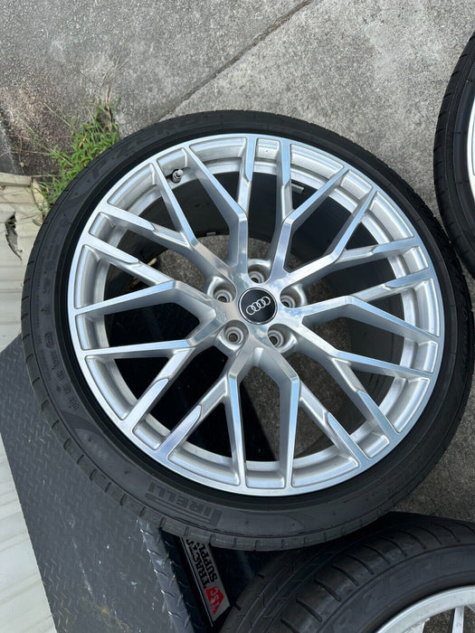 2017 2018 AUDI R8 OEM RIMS 20X11 20X8.5 WHEELS PIRELLI P ZERO TIRES 4S0601025S