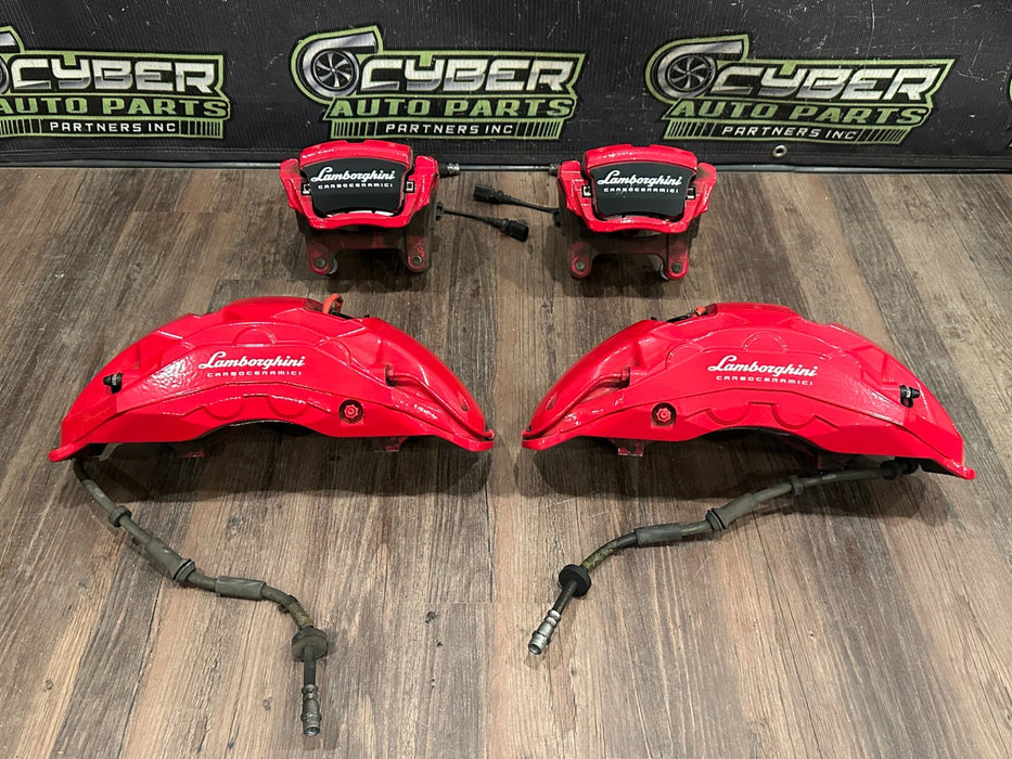 2018-2024 LAMBORGHINI URUS FRONT REAR CARBON CERAMIC BRAKE CALIPERS OEM