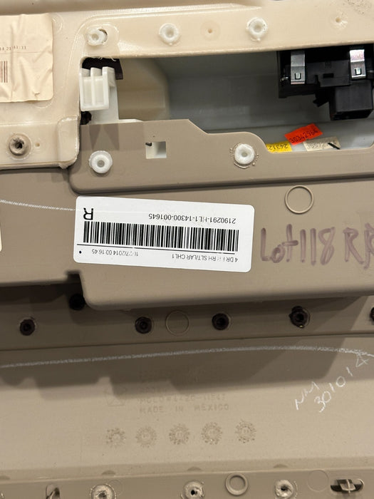 2015 DODGE RAM 2500 SLT REAR RIGHT BROWN DOOR PANEL OEM
