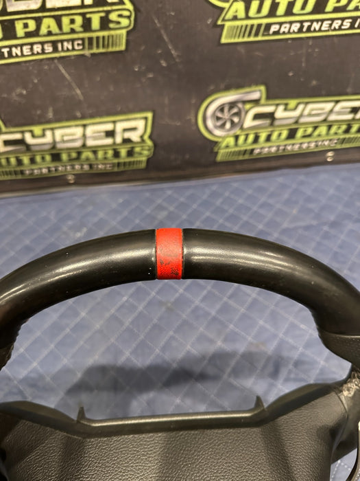 2019 FORD F150 3.5L RAPTOR LEATHER STEERING WHEEL W RED STRIPE OEM *SLIGHT WEAR*