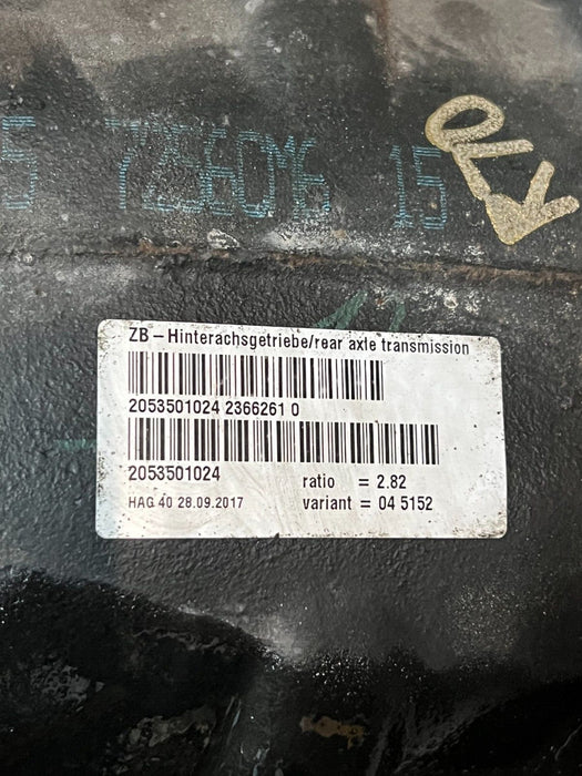 2015 MERCEDES-BENZ C63S AMG REAR AXLE DIFFERENTIAL ASSEMBLY OEM 2053501024