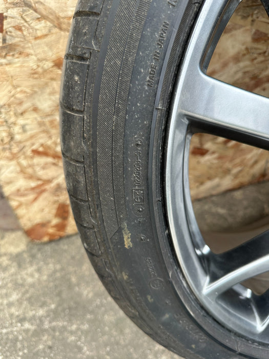 2013 NISSAN 370Z FRONT REAR WHEELS RIMS TIRES 19X9 19X10 OEM *SLIGHT CURB RASH*