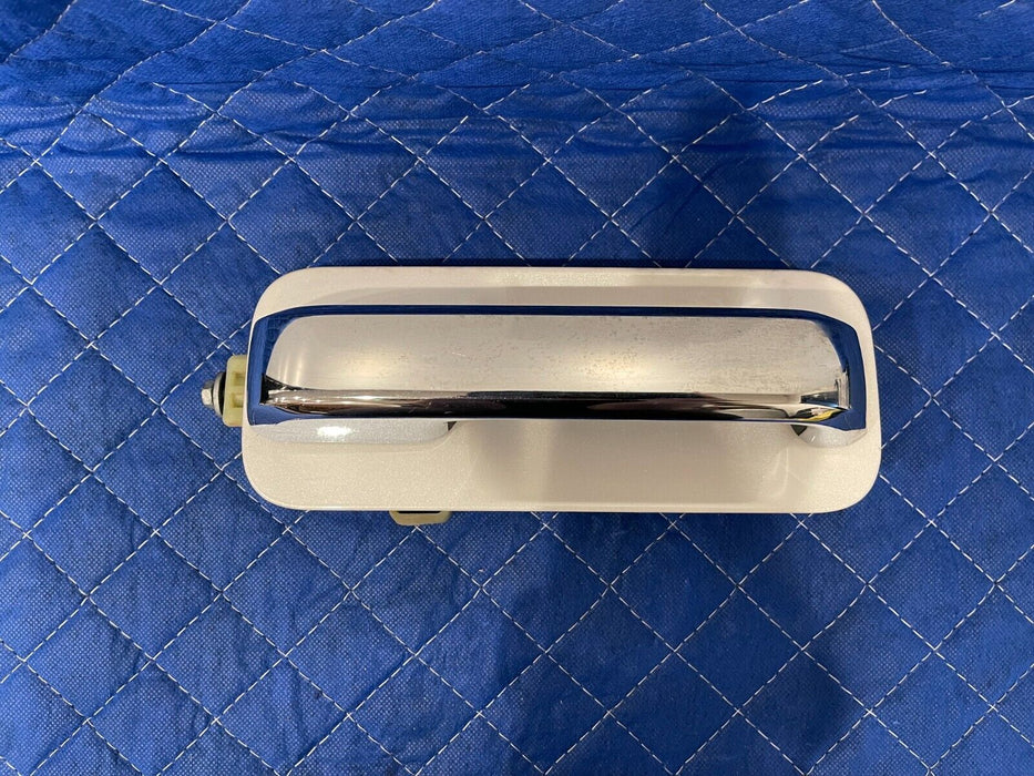 2017-2019 FORD F250 F350 F450 REAR LEFT PEARL WHITE W/ CHROME DOOR HANDLE OEM