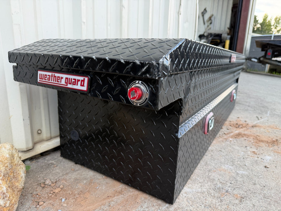 72 in. Gloss Black Aluminum Full Size Low Profile Crossbed Truck Tool Box