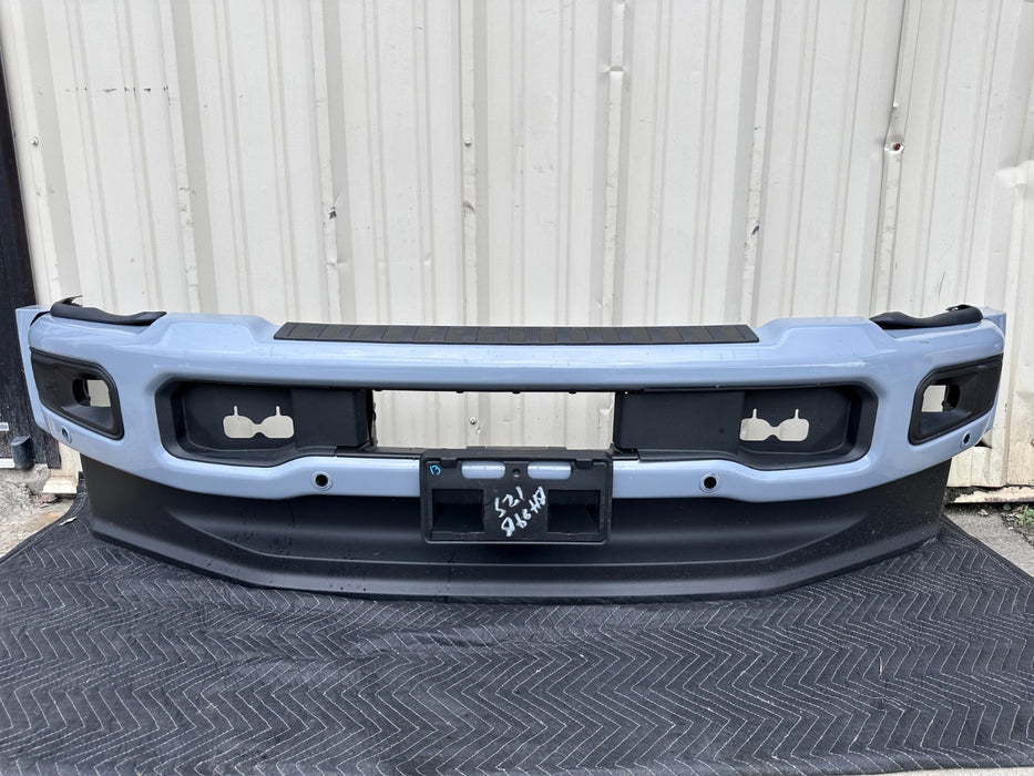 2023  2024 2025 FORD F450 FRONT BUMPER ASSEMBLY GLACIER GRAY~SCRATCHES~