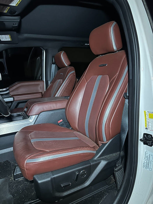 2017 2018 2019 FORD F250 F350 F450 PLATINUM RED DARK MARSALA INTERIOR SEATS CONS