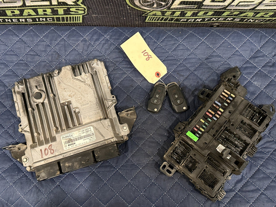 2020 FORD F350 XLT ENGINE ECU ECM BCM CONTROL MODULE W/ KEY FOB OEM
