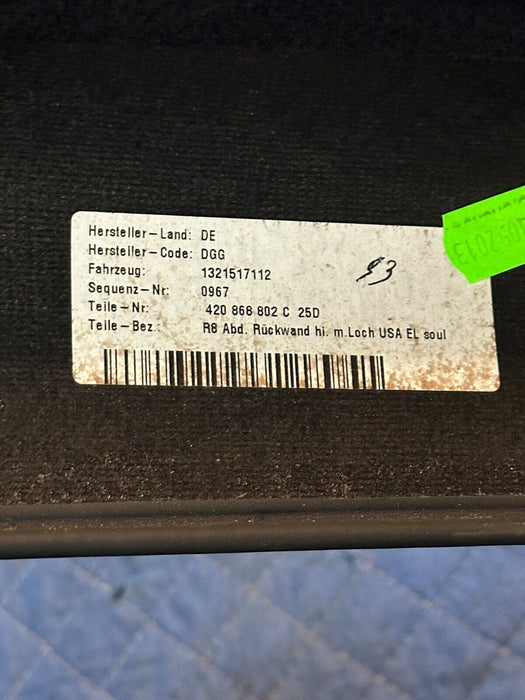 2014 AUDI R8 INTERIOR UPPER TRIM PANEL COVER 420868802 420 868 802