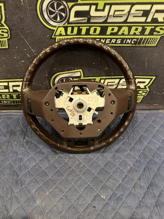 2015 DODGE RAM 2500 BROWN LEATHER STEERING WHEEL OEM *WEAR 3-7*