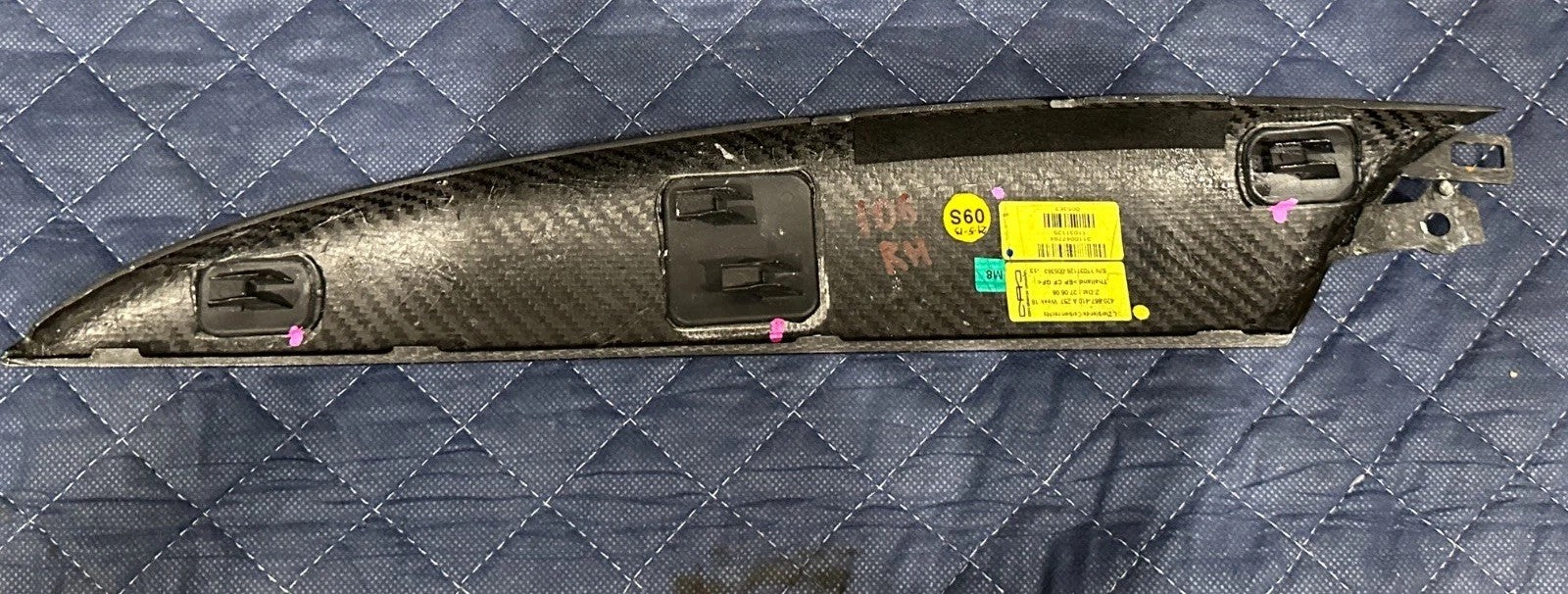 2014 AUDI R8 SPYDER RIGHT CARBON FIBER DOOR PANEL TRIM MOULDING OEM 420 867 410