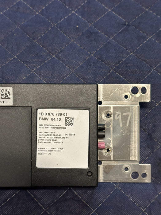 2020 BMW M4 F82 BLUETOOTH COMMUNICATION TELEMATICS CONTROL MODULE 9876789