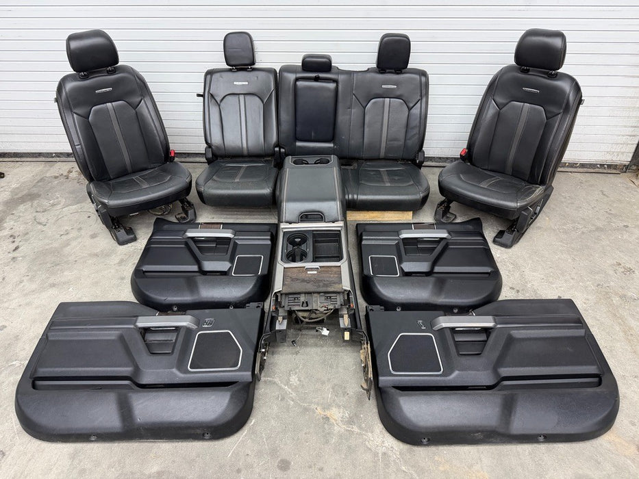 2017 2018 2019 FORD F250 F350 F450 PLATINUM INTERIOR SEATS CENTER CONSOLE PANELS