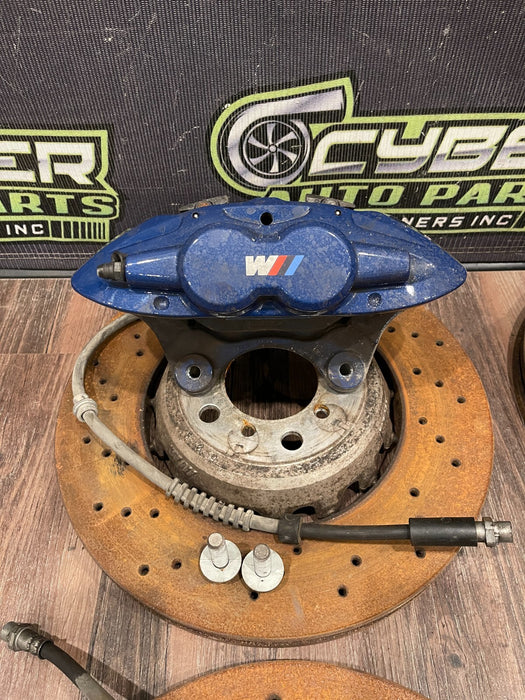 2020 BMW M4 F82 FRONT REAR  BLUE BREMBO BRAKE CALIPERS & ROTORS (448) OEM *READ