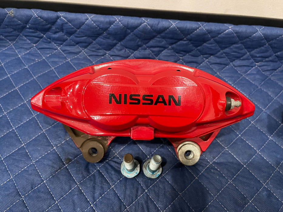 2017 NISSAN 370Z NISMO FRONT REAR LEFT RIGHT RED AKEBONO BRAKE CALIPERS OEM READ