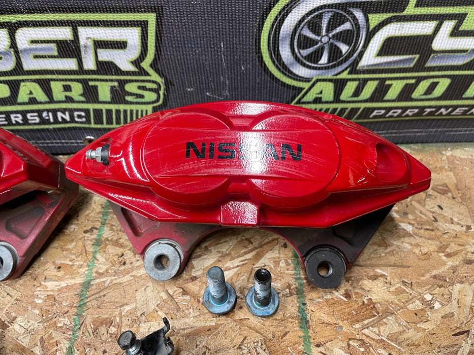 2014 NISSAN 370Z NISMO AKEBONO BRAKE CALIPERS/ROTORS/BRAKE LINES FRONT REAR OEM