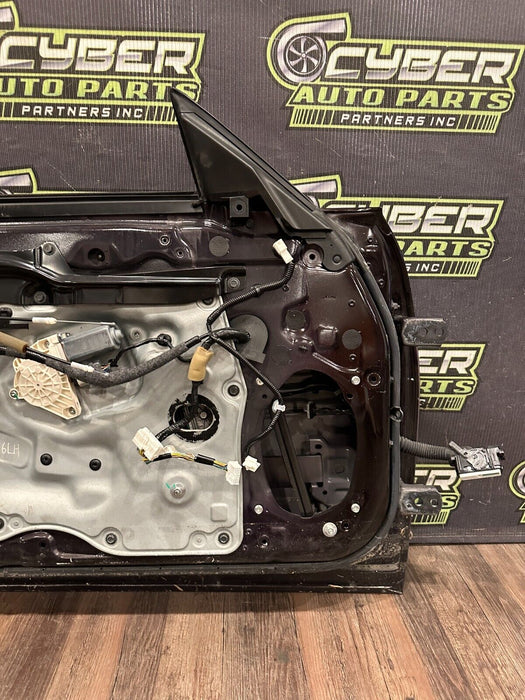 2010 NISSAN 370Z DRIVER LEFT DOOR SHELL BLACK CHEERY (NAG) OEM *READ DESC/FLAWS*