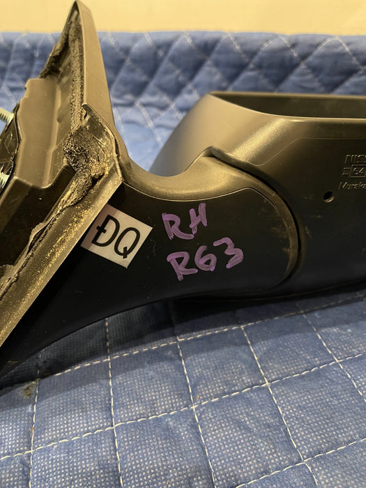 2014 NISSAN 370Z NISMO FRONT GRAY RIGHT DOOR MIRROR W/ RED STRIPE OEM *PEELING*